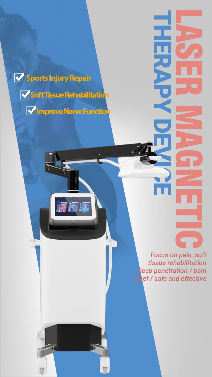 Laser magnetic support device